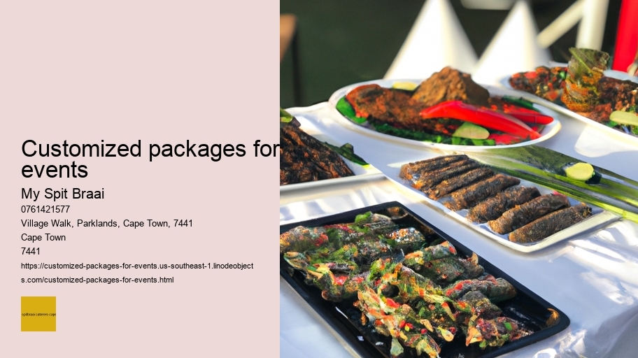 Customized packages for events